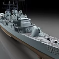 USS Destroyer cruiser frigate destroyer 3d model