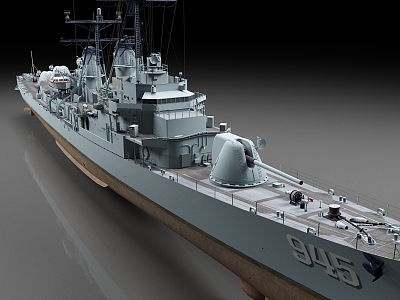 USS Destroyer cruiser frigate destroyer 3d model