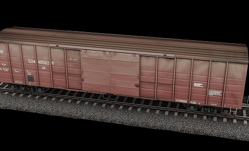 Modern carriage train cargo compartment 3d model