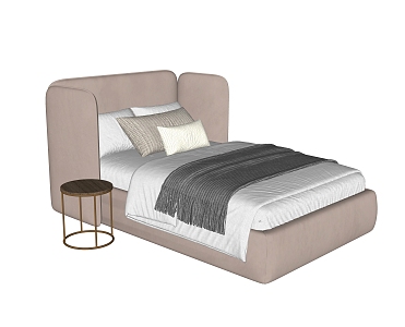 Modern Single Bed 3d model