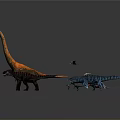 Colorful Dinosaur Models Featuring Various Species in Different Poses 3d model