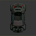 Tactical Military Vehicle With Biohazard Symbol Roof Equipment Orange Wheels And Protective Mesh