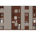 Study Bookcase Bookshelf Display Cabinet Locker Sideboard Decorative Cabinet Book Decorative Ornaments 3d model
