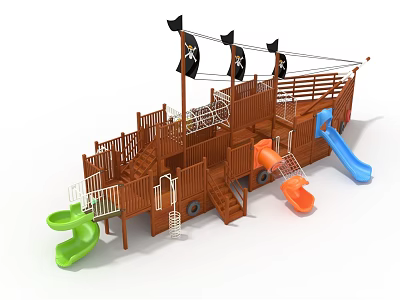 Modern Pirate Ship Wooden Pirate Ship 3d model Modern Pirate Ship Wooden Pirate Ship 3d model