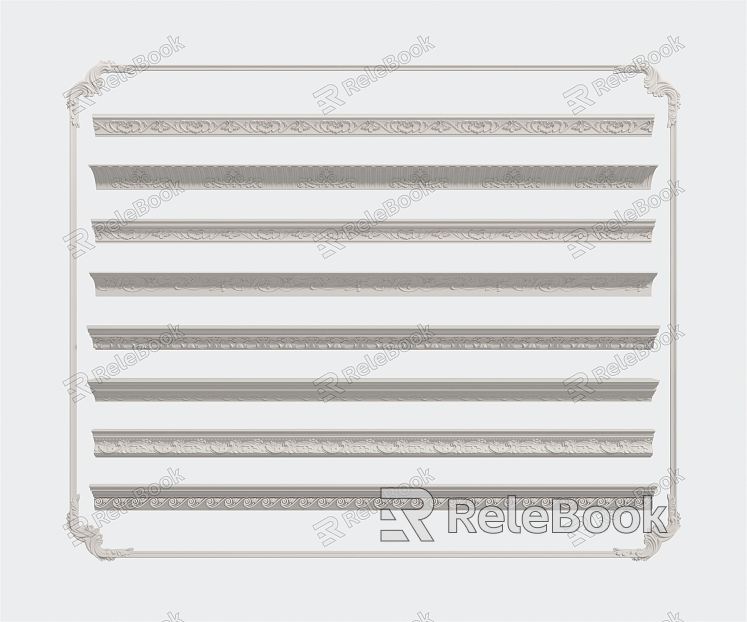 European-style gypsum line carved corner line model