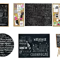 Versatile Hanging Decor With Chalkboard Corkboard Menu Signs And Handwritten Messages