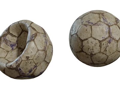 Realistic old football 3D model 3d model