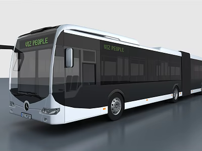 Modern Black And White City Bus With Sleek Design For Urban Transport 3d model Modern Black And White City Bus With Sleek Design For Urban Transport 3d model