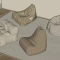 Lazy Sofa Bean Bag Sofa 3d model
