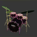 Natal Complete Drum Set With Multiple Drums Cymbals And Stands For Home Use