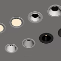 Various Styles And Colors Of Downlights And Spotlights With Round Design For Home Lighting