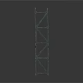 Black Architectural Tower Frame Structure With Crossed Beams And Metal Framework