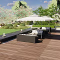 Modern Courtyard Garden 3d model