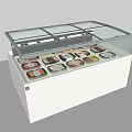 Display Showcase Shelf Refrigerated Transparent Glass Door Design With Multiple Food Trays For Retail