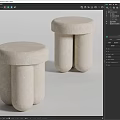 Modern corner table 3d model