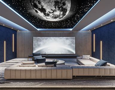 modern video room 3d model