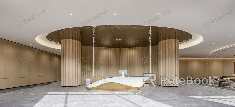 Modern front desk office front desk company front desk reception desk reception desk lobby reception area front desk background wall model