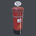 Public Facility Red Royal Mail Post Boxes With 1st Class Service 3d model