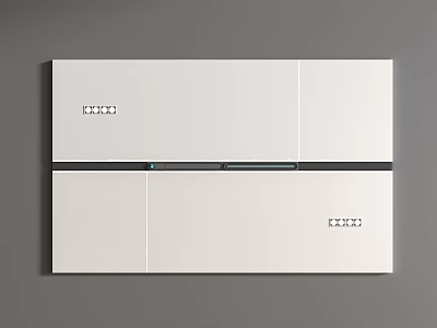 Modern Simple White Gypsum Board Ceiling Design With Panel And Lighting Strip 3d model