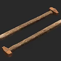 Rusty Iron Crowbars As Essential Hardware Tools For Heavy Duty Construction Work 3d model