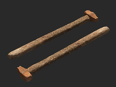 Rusty Iron Crowbars As Essential Hardware Tools For Heavy Duty Construction Work 3d model