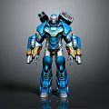 Modern game character war machine mech warrior machine armor mechanical armor 3d model