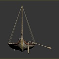 Boat Small Wooden Boat Fishing Boat Speedboat 3d model