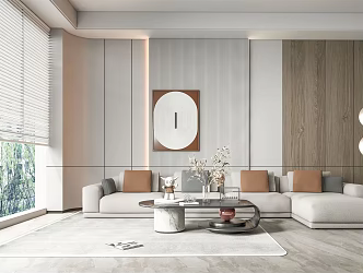Modern Living Room Minimalist Home Living Room 3d model