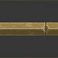 Shiny Gold Bar With Engraved Surface On Reflective Background And Golden Glow