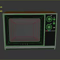 Vintage Sanyo Television With Red Top Black Body And Control Knobs