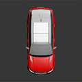 Sleek Pink SUV with Black Wheels Tinted Windows and Glossy Reflection on Dark Surface