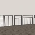 Modern Glass Entrance Doors With Sleek Metal Frames And Transparent Panels Design