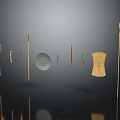 Ancient Traditional Weapons Collection With Spears Shield Knives And Arrowheads