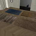 Modern carpet combination 3d model