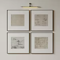 Framed Abstract Paintings as Wall Art with Textured Gray Tones and Minimalist Design
