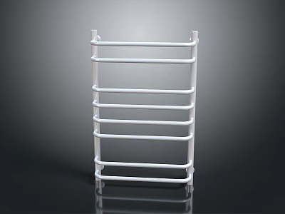 White Multi Tier Storage Rack for Bathroom Kitchen Home Organization Solutions 3d model