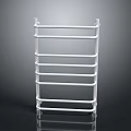 White Multi Tier Storage Rack for Bathroom Kitchen Home Organization Solutions 3d model