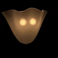 Modern Elegant White Glass Wall Lamp With Soft Warm Light And Flower Shaped Shade Design