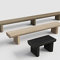 Modern Stool Solid Wood Bench Small Bench Solid Wood Side Stool Bed End Stool 3d model