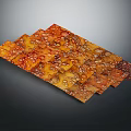 Natural Wooden Stone Panels With Orange Yellow Patterns Irregular Spots And Natural Texture