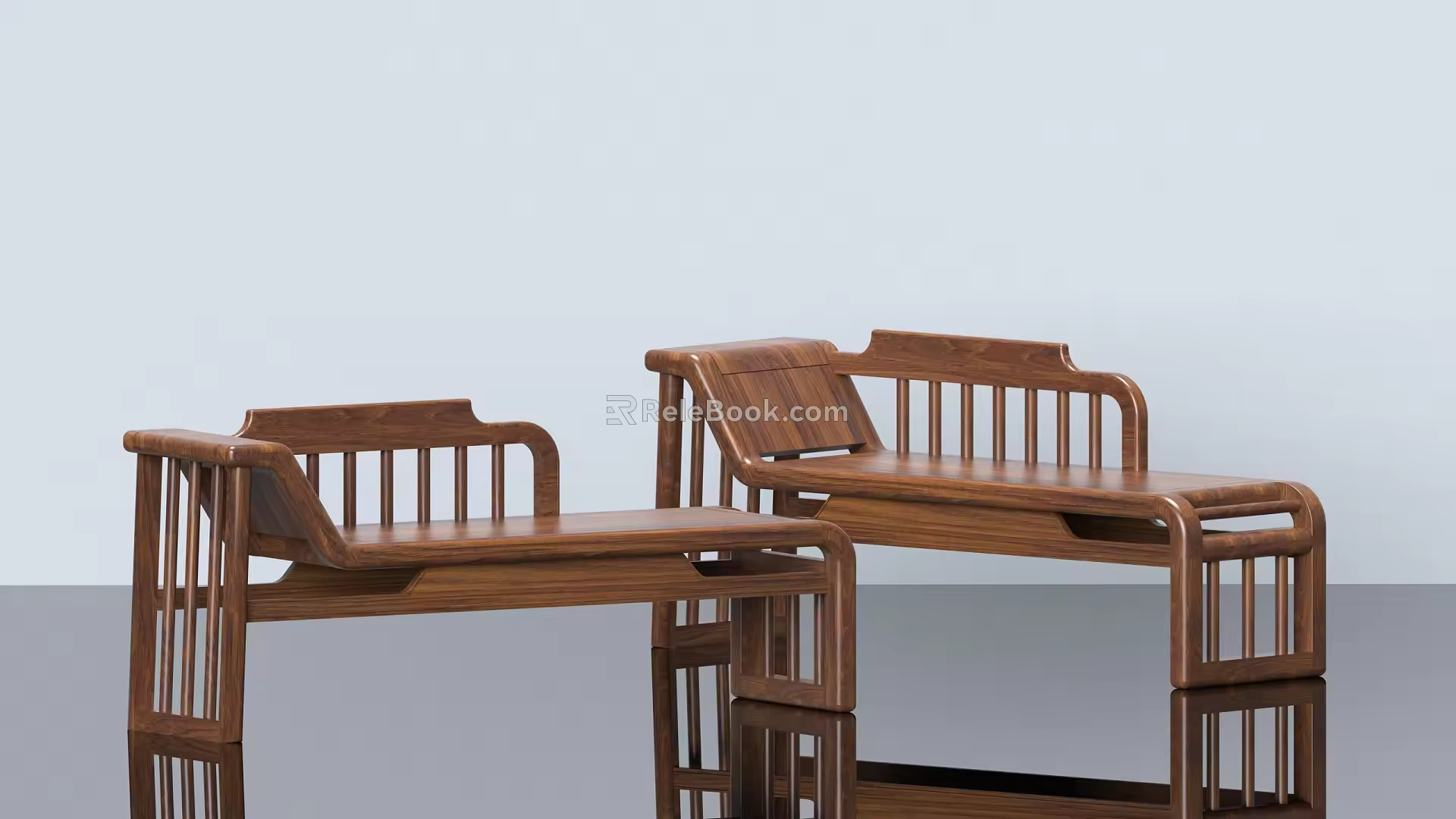 New Chinese Style Bed End Stool 3d model