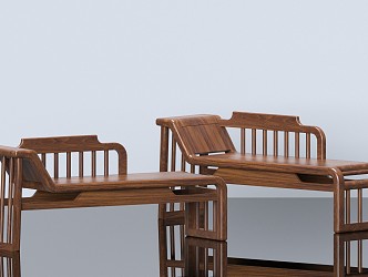 New Chinese Style Bed End Stool 3d model