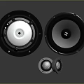 High Quality Computer Speakers with Large Subwoofer and Small Tweeter Components Design 3d model
