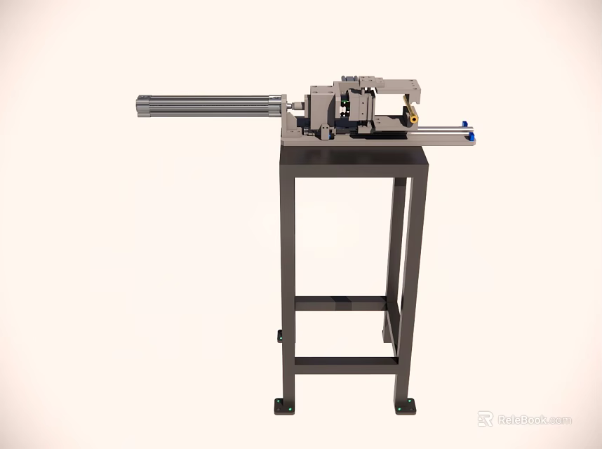 Industrial Clamping Equipment With Sturdy Metal Workbench And Hydraulic Mechanism For Manufacturing 3d model 