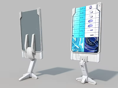 Smart Machine with Interactive Digital Screen Displaying Data and Charts 3d model