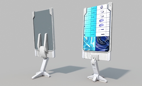 Parameter brand space console host equipment technology equipment touch screen industrial machinery 3d model