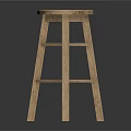 Light Wood Bar Stool With Round Seat Simple Design And Sturdy Legs