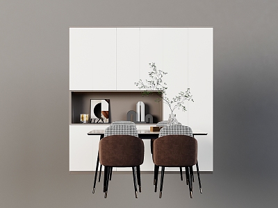 Modern Dining Table and Chair Leisure Table and Chair Long Table and Chair Negotiation Table and Chair Table and Chair Combination Wine Cabinet Side Cabinet Shoe Cabinet 3d model