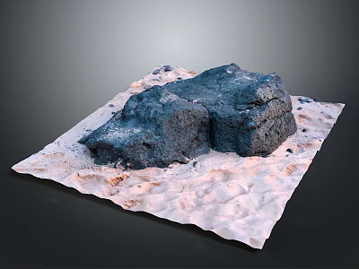 Natural Wood Stone Block With Rough Surface And Natural Texture For Decorative Craft 3d model