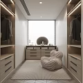 Modern Cloakroom Dressing Table Wardrobe Bookcase Glass Cabinet Wine Cabinet Makeup Mirror Sofa Stool Lazy Sofa 3d model